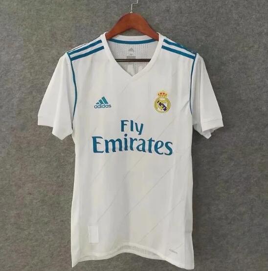 2017-18 Real Madrid Retro Home Kit Soccer Jersey